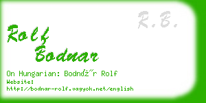 rolf bodnar business card